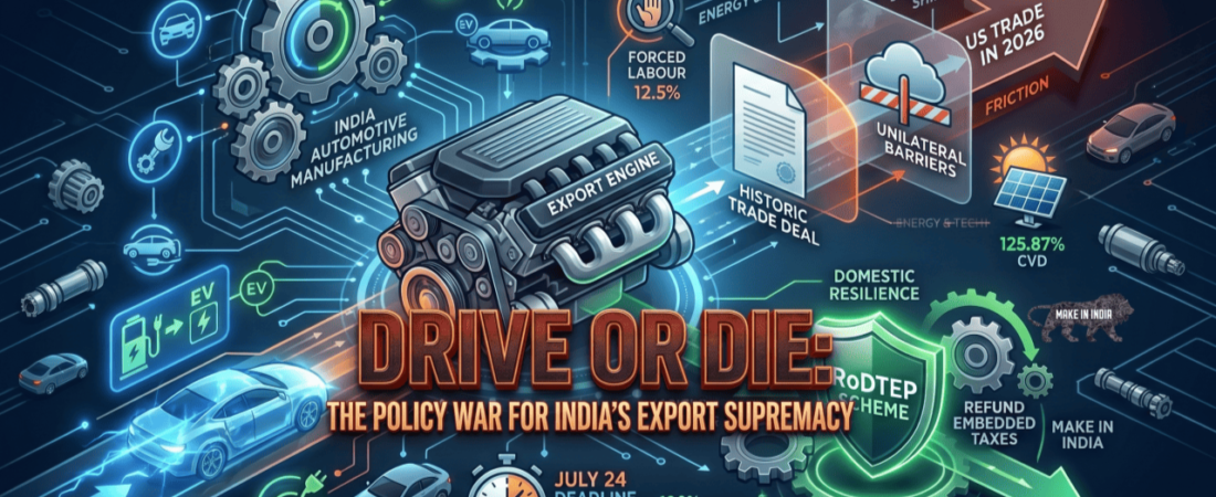 “DRIVE OR DIE: THE POLICY WAR FOR INDIA’S EXPORT SUPERMACY”